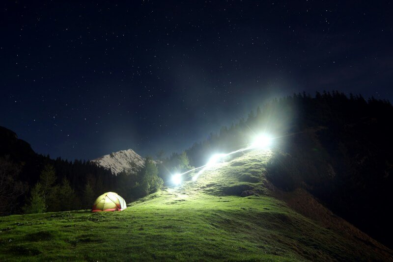 camping tent on mountain